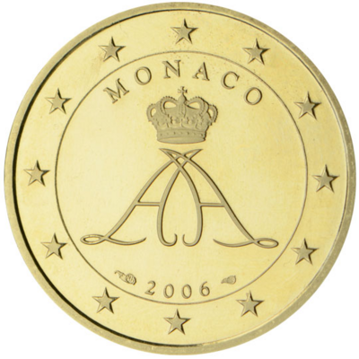 Monaco 50 cent Jaartal te selecteren Albert II