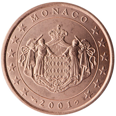 Monaco 5 cent Jaartal te selecteren Reinier III