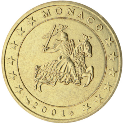 Monaco 50 cent Jaartal te selecteren Reinier III