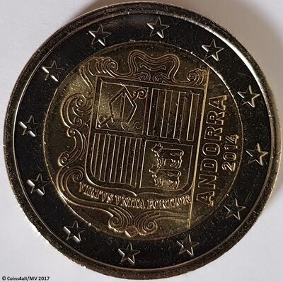 Andorra 2 Euro Jaartal te selecteren