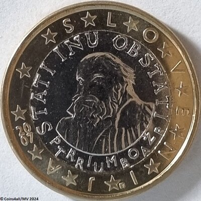 Slovenië 1 euro Jaartal selecteren