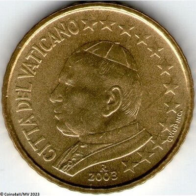 Vaticaanstad 50 cent Paus Johannes Paulus II Jaartal selecteren