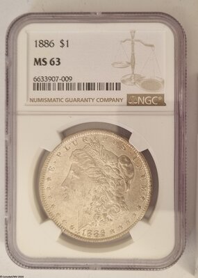 1 Morgan Dollar 1886, NGC MS63