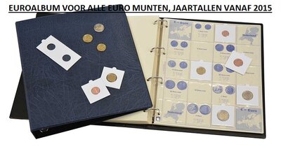 Hartberger Euro album voor alle Euro munten, jaartallen variabel vanaf 2015 tm 2022