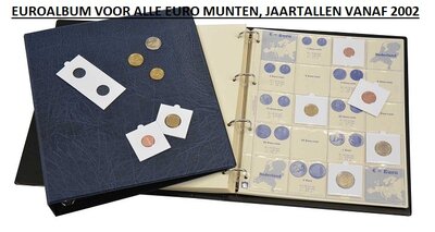 Hartberger Euro album voor alle Euro munten, jaartallen variabel vanaf 2002 tm 2006