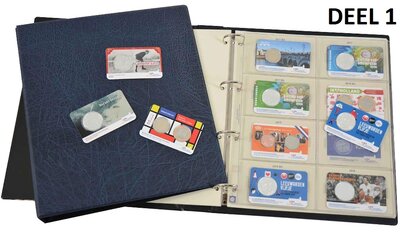 Euroalbum Coincards Nederland 2002-2021 compleet Deel 1, kleur blauw