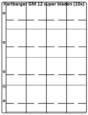 Hartberger GM 12 super, glasheldere bladen 10 stuks
