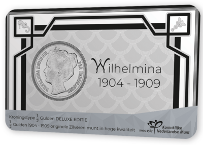 NL Numismatische Coincard 2025: ½ Gulden van Wilhelmina '1904-1909', Deluxe Zilver, Jaartalkeuze
