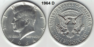 US ½ Dollar 1964, mmt D, Keuze kwaliteit