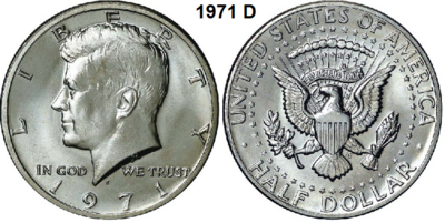 US ½ Dollar 1971, mmt D, Keuze kwaliteit