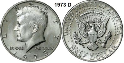 US ½ Dollar 1973, mmt D, Keuze kwaliteit