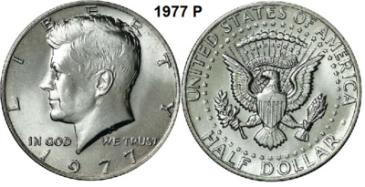 US ½ Dollar 1977, zonder mmt, Keuze kwaliteit