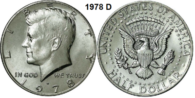 US ½ Dollar 1978, mmt D, Keuze kwaliteit