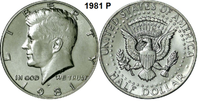 US ½ Dollar 1981, mmt P, Keuze kwaliteit