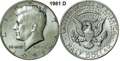 US ½ Dollar 1981, mmt D, Keuze kwaliteit