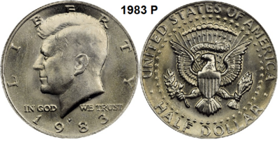 US ½ Dollar 1983, mmt P, Keuze kwaliteit