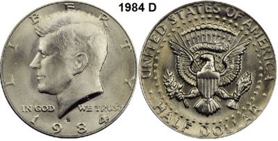 US ½ Dollar 1984, mmt D, Keuze kwaliteit