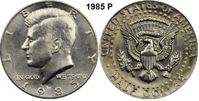 US ½ Dollar 1985, mmt P, Keuze kwaliteit