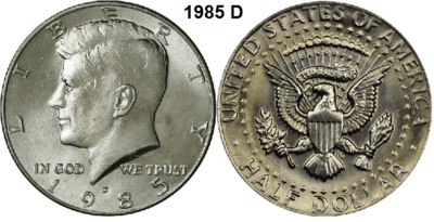US ½ Dollar 1985, mmt D, Keuze kwaliteit