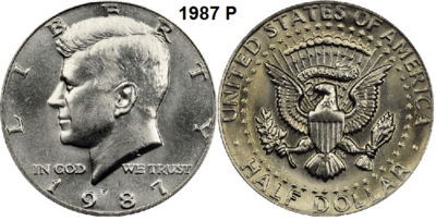 US ½ Dollar 1987, mmt P, Keuze kwaliteit