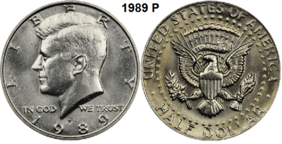 US ½ Dollar 1989, mmt P, Keuze kwaliteit