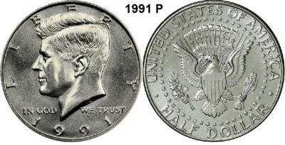 US ½ Dollar 1991, mmt P, Keuze kwaliteit