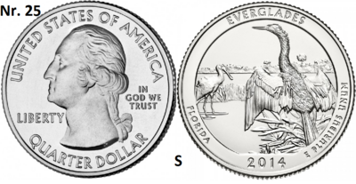 25 Cent 2014, Everglades National Park, Florida mmt S