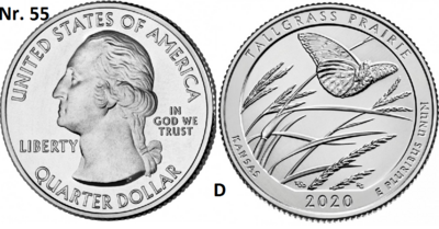 25 Cent 2020, Tallgrass Prairie National Preserve, Kansas mmt D