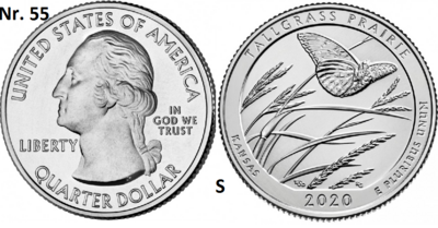 25 Cent 2020, Tallgrass Prairie National Preserve, Kansas mmt S