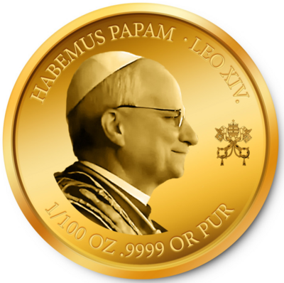 Tsjaad 3.000 Franc 2025 'Habemus Papam - Leo XIV', goud Au 999, Proof