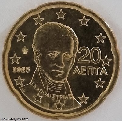 Griekenland 20 Cent Jaartal te selecteren