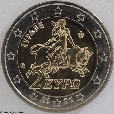 Griekenland 2 Euro Jaartal te selecteren