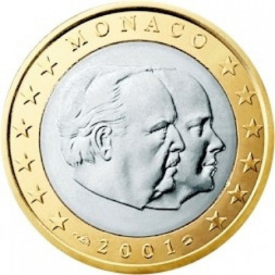 Monaco 1 Euro Jaartal te selecteren Reinier III