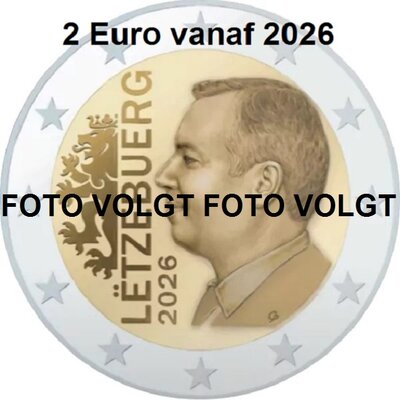 Luxemburg 2 Euro Jaartal te selecteren