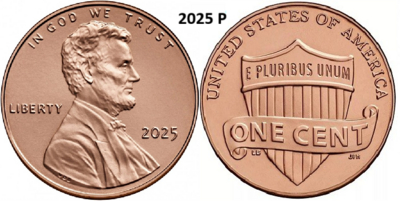 US 1 Cent 2025, geen mmt, Keuze kwaliteit