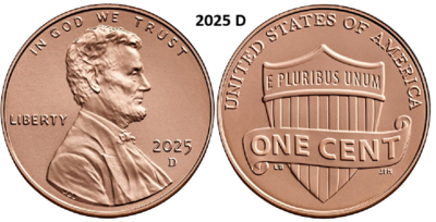 US 1 Cent 2025, D, Keuze kwaliteit