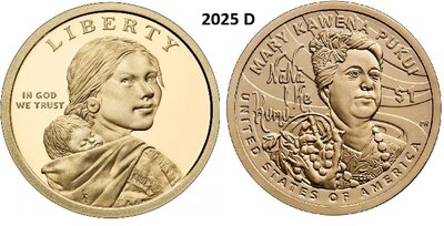 1 Dollar 2025, D, Keuze kwaliteit