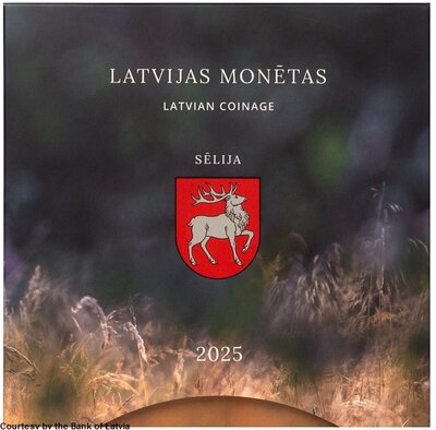 Letland BU-Set 2025 met bijzondere 2 euromunt 