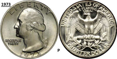 25 Cent 1973, P, Keuze kwaliteit