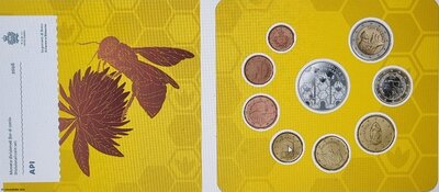 San Marino BU-set 2026 met normale 2 euromunt en 5 euromunt