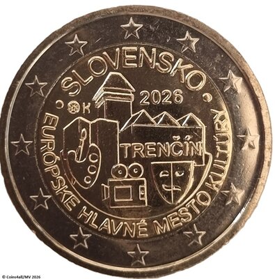 Slowakije 2 Euro 2026 