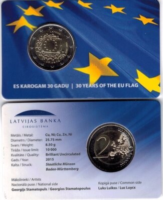 Letland 2 euro 2015 