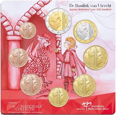 Nederland UNC-set 2026, 8 munten in blister