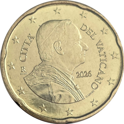 Vaticaanstad 20 cent Paus Leo XIV Jaartal selecteren