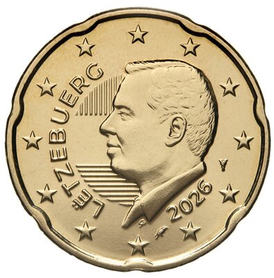 Luxemburg 20 Cent Jaartal te selecteren