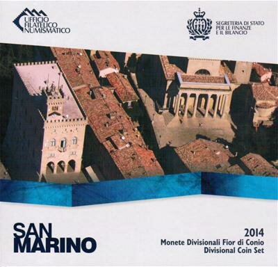 San Marino BU-set 2014 met normale 2 euromunt