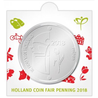 Nederland Holland Coin Fair Penning 2018, in munthouder