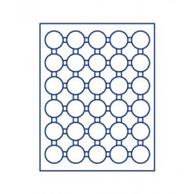 Muntenbox Marine-blauw voor 30 capsules van 39 mm Ø.