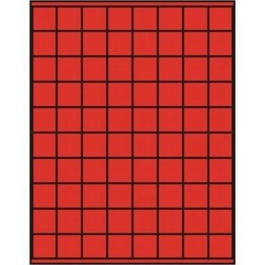 Muntenbox rookglas met 80 vierkante vakjes voor munten tot 24 mm Ø.