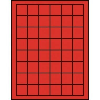 Muntenbox rookglas met 48 vierkante vakjes voor munten tot 28 mm Ø.